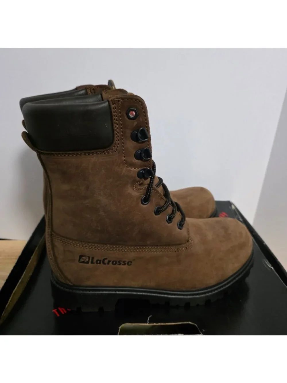 LaCrosse 400G Thinsulate Insulated Work Boots Mens 8 Brown USA Made NIB
